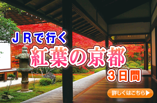 ＪＲで行く　紅葉の京都　３日間